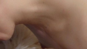 POV blowjob. I was too horny! Quick fuck with redhead teen