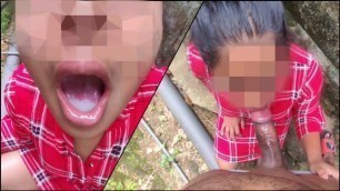 Sri Lankan Outdoor Blowjob and Cum Swallow - ක්ලාස් ඇරිලා ගෙදර යද්දි කටට අරගෙන බඩු බිව්වා